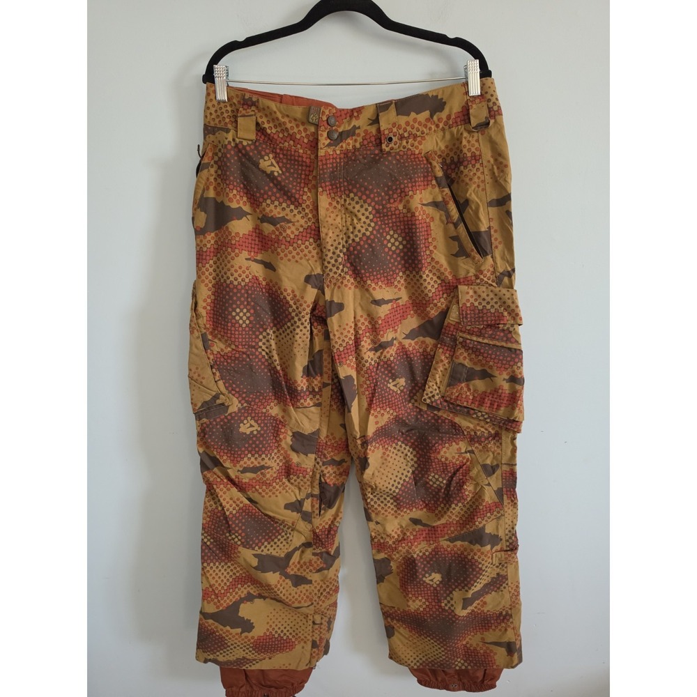 Burton Cargo Snow Pants Mens Size L Digital Camouflage Ski Snowboard Hunting